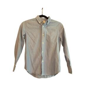 J Crew Kids Long-Sleeve BLUE Oxford Button-Down Shirt Size 10